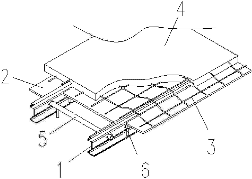 Floor system formed by cold bending type steel combination beam