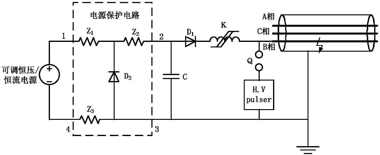 A device and method for reducing the resistance of a high-resistance fault point of a power cable