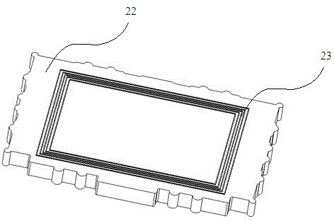 Liquid crystal display panel packing box and waterproof structure thereof