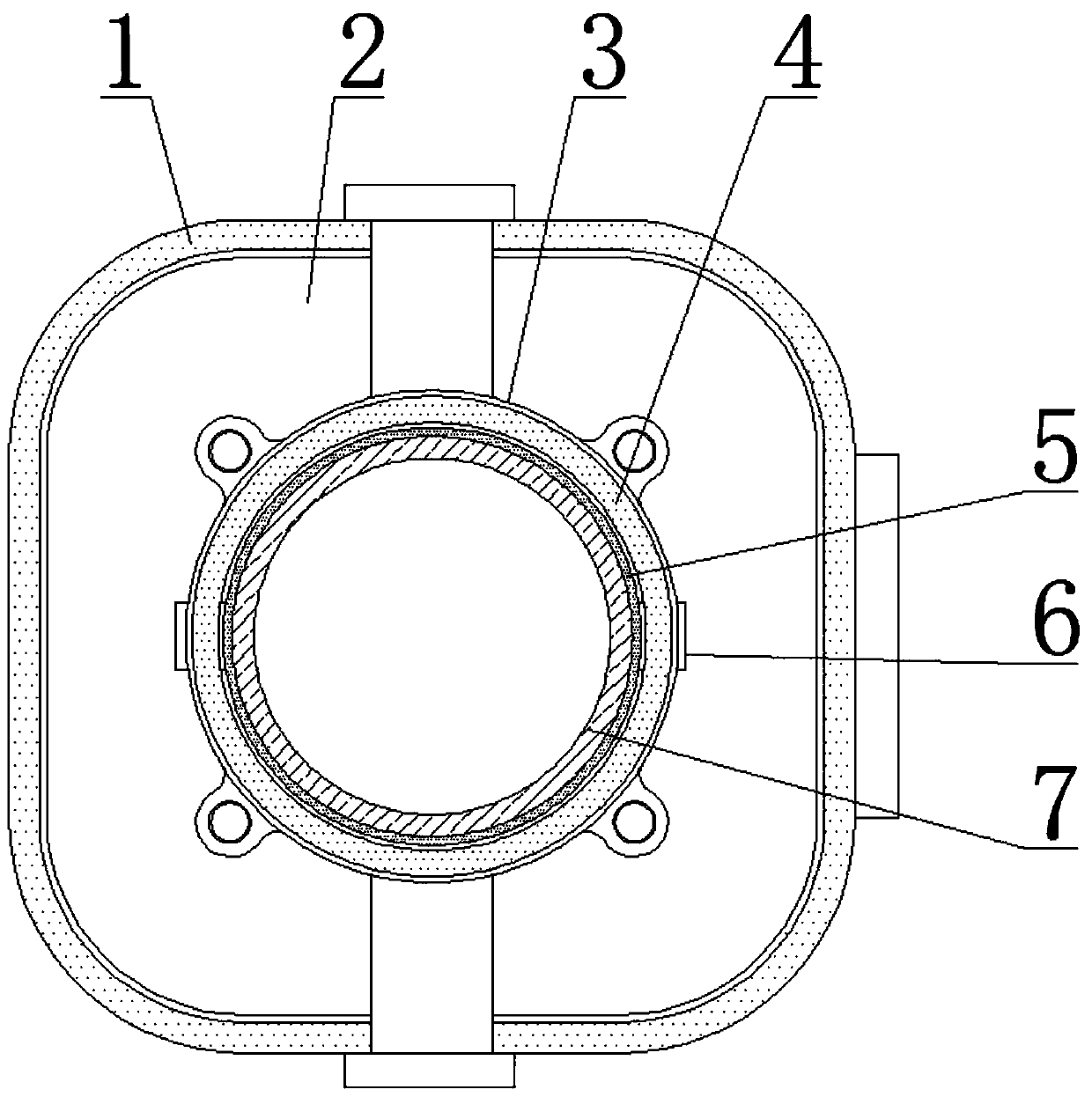 Compressor cylinder cover with good tightness