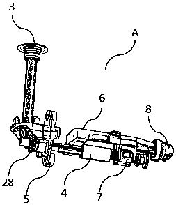 Double-module synchronous horizontal adjustment system for vehicle lamp