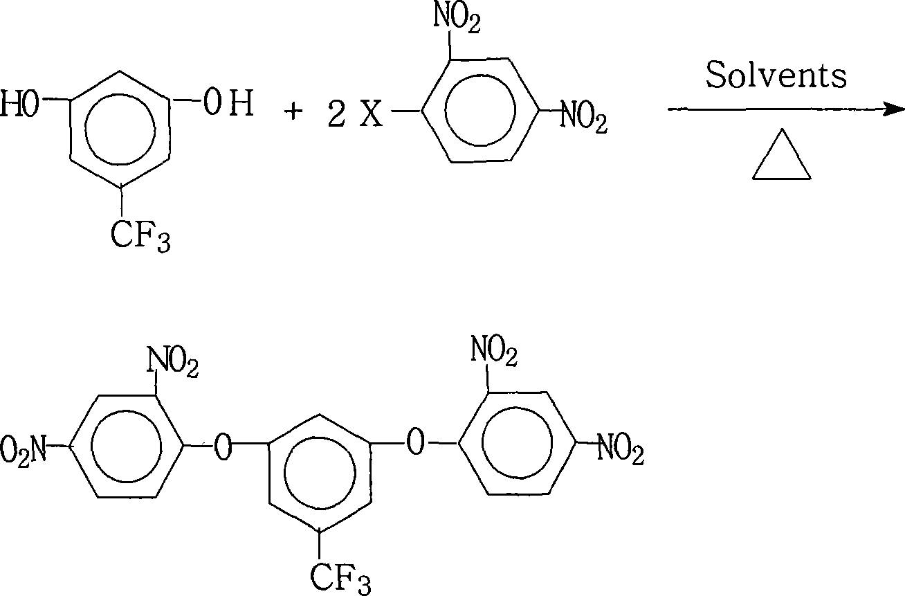 Method for preparing 3,5-di(2,4-dinitrophenoxy)trifluorotoluene