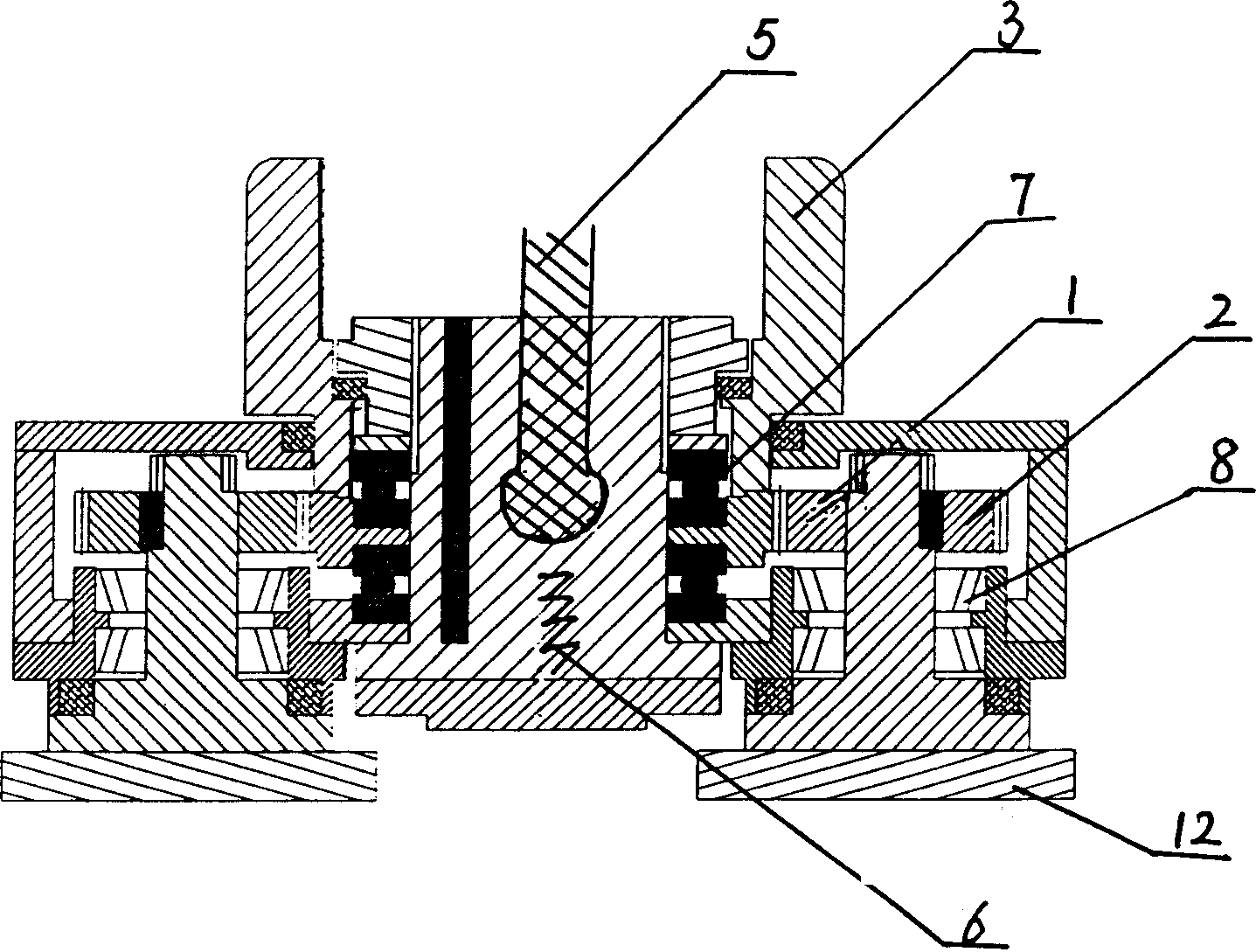 Bi-three-jaw shaped contrarotating planetary grinding head