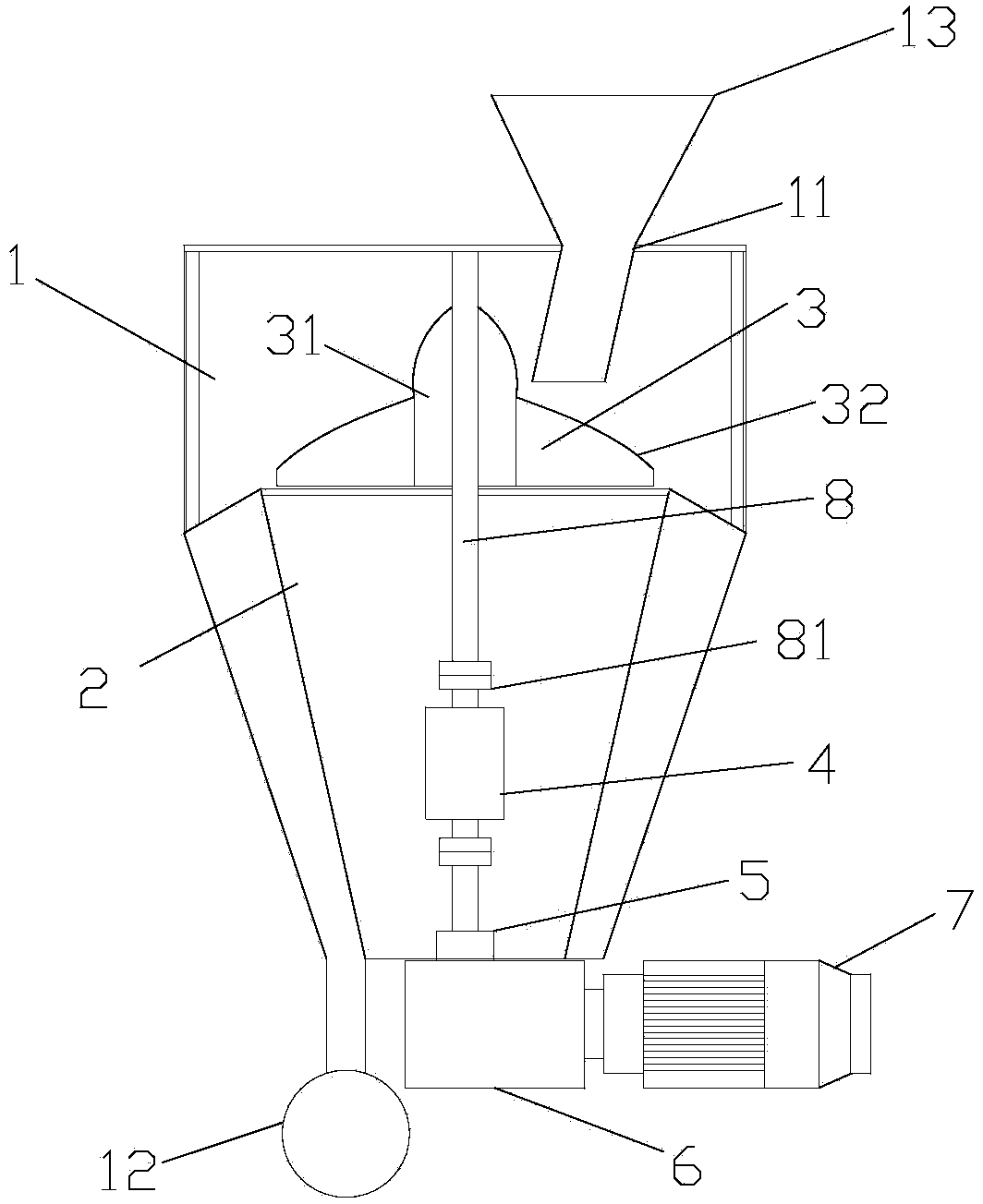 Automatic bait casting metering device of offshore fish cage