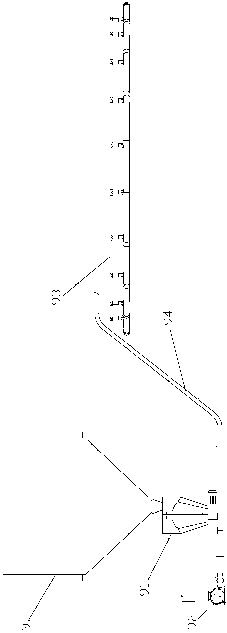 Automatic bait casting metering device of offshore fish cage