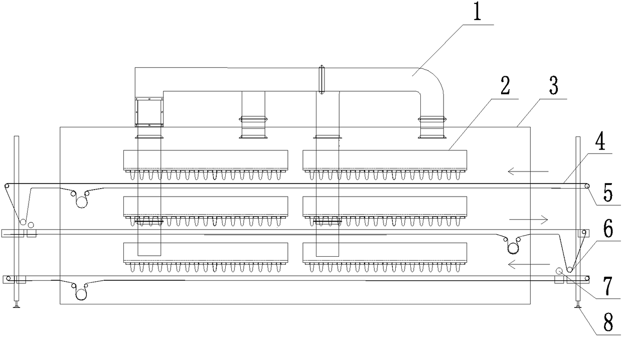 Device for drying gelatin foil