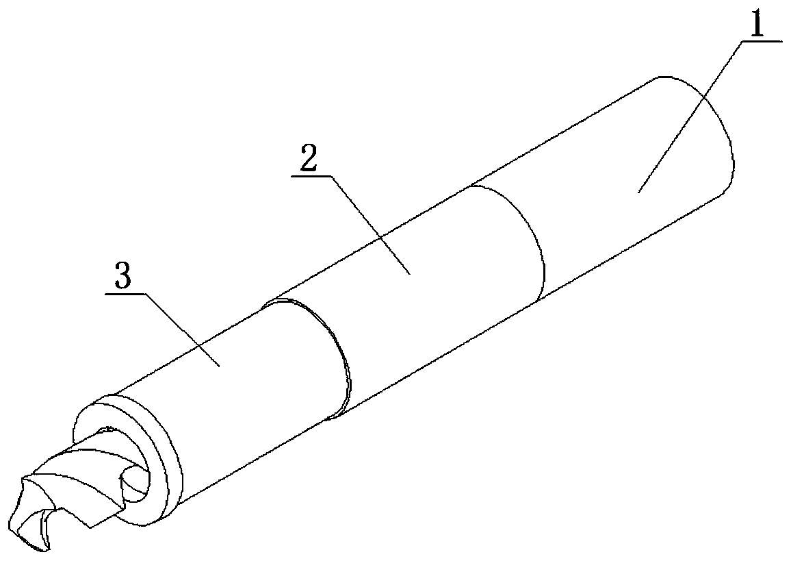 Anti-abrasion inner hole machining drill bit used in shaft sleeve machining process