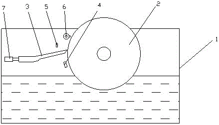 Ink scraping device