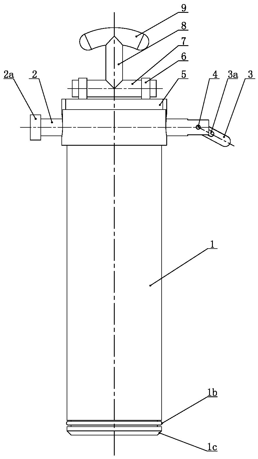 Portable connecting bolt of B type tongs for well drilling