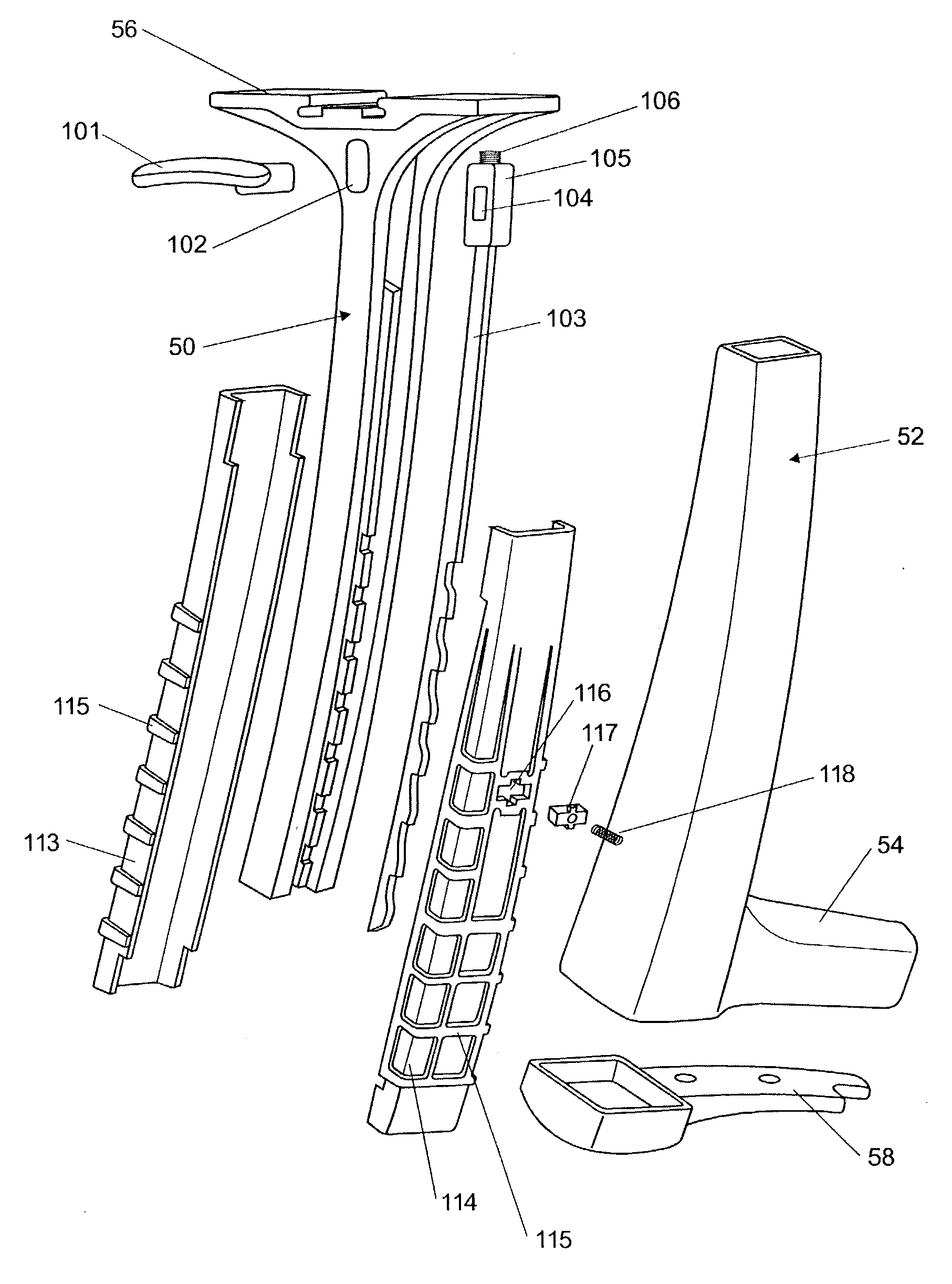 Height adjustable arm assembly