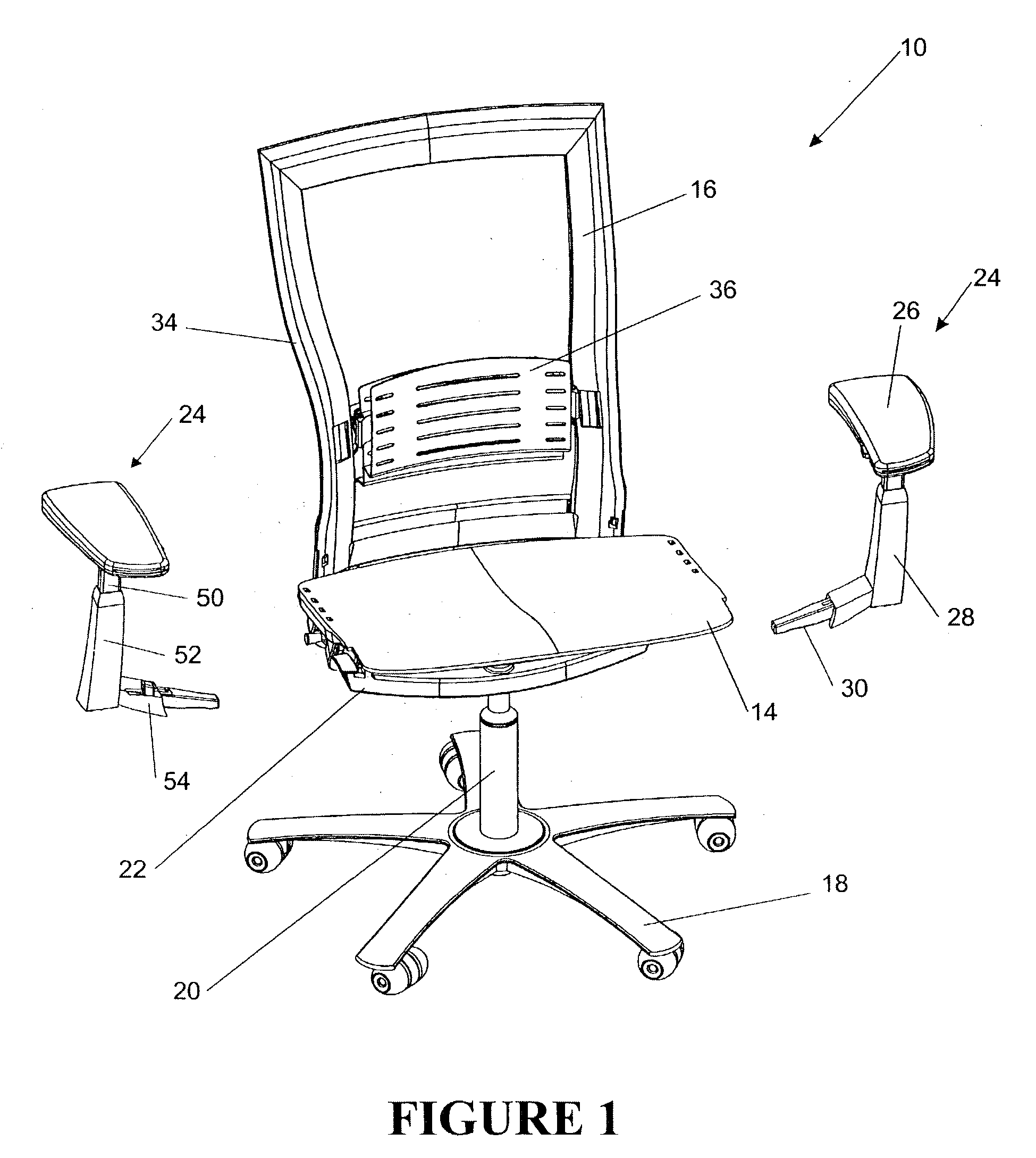 Height adjustable arm assembly