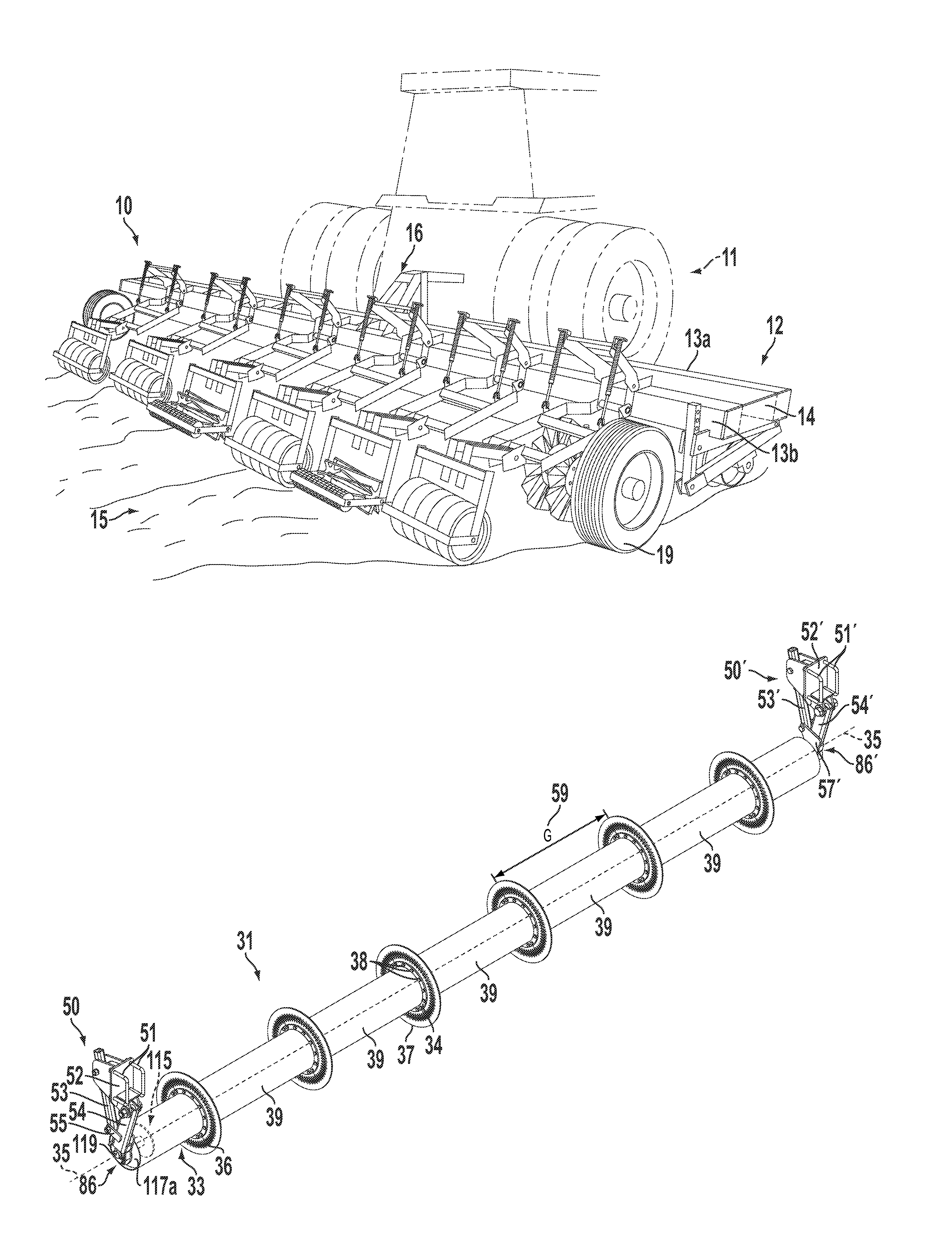 Tiller for residue crop preparation