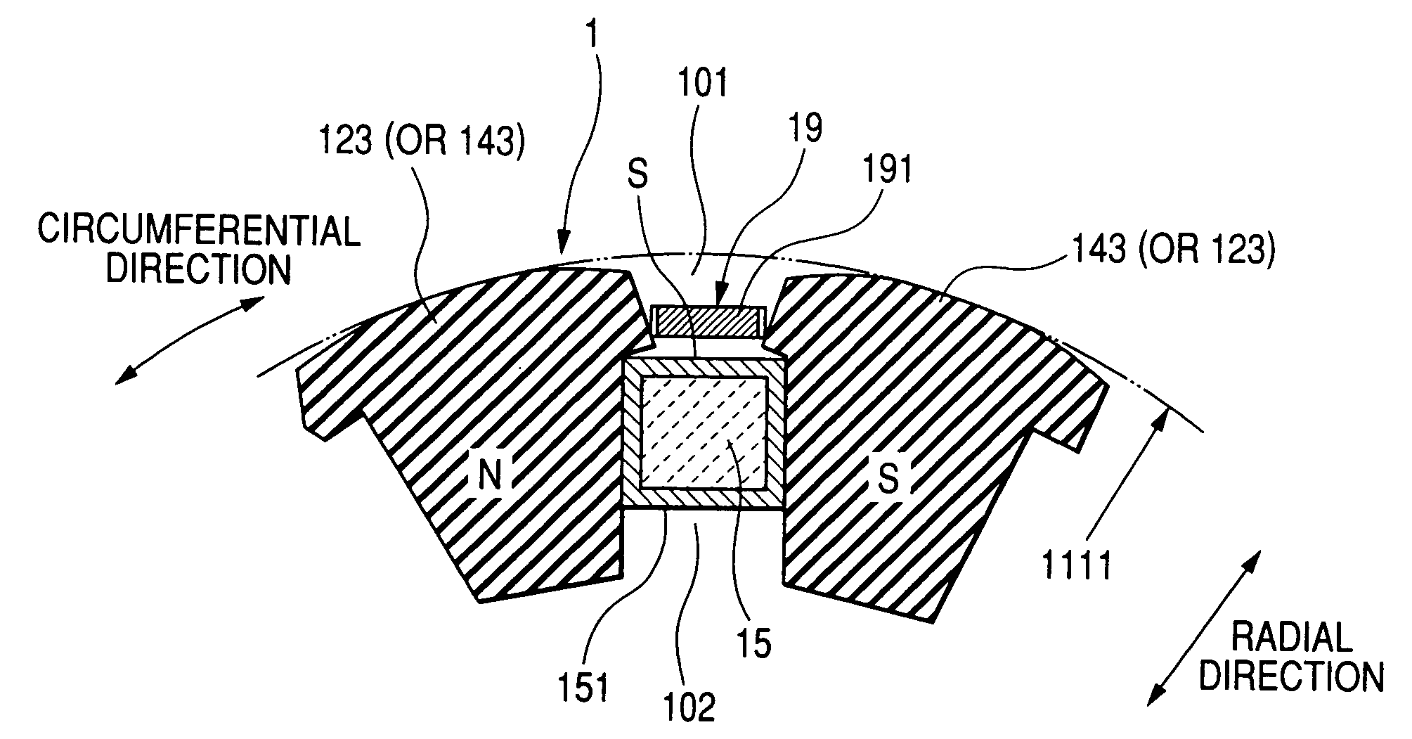 Magnet protection mechanism for magnet body in rotor and magnet protection method