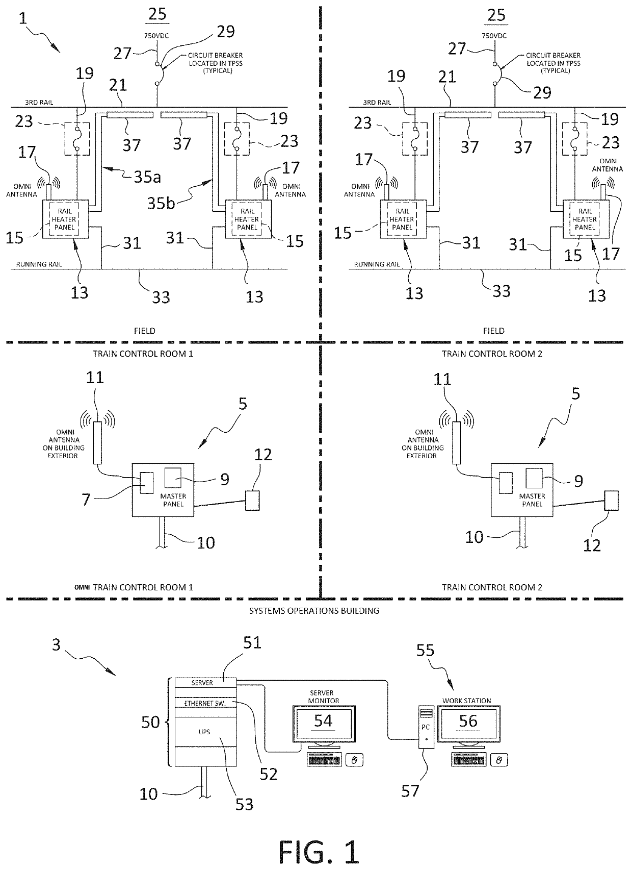 Third rail heater control system