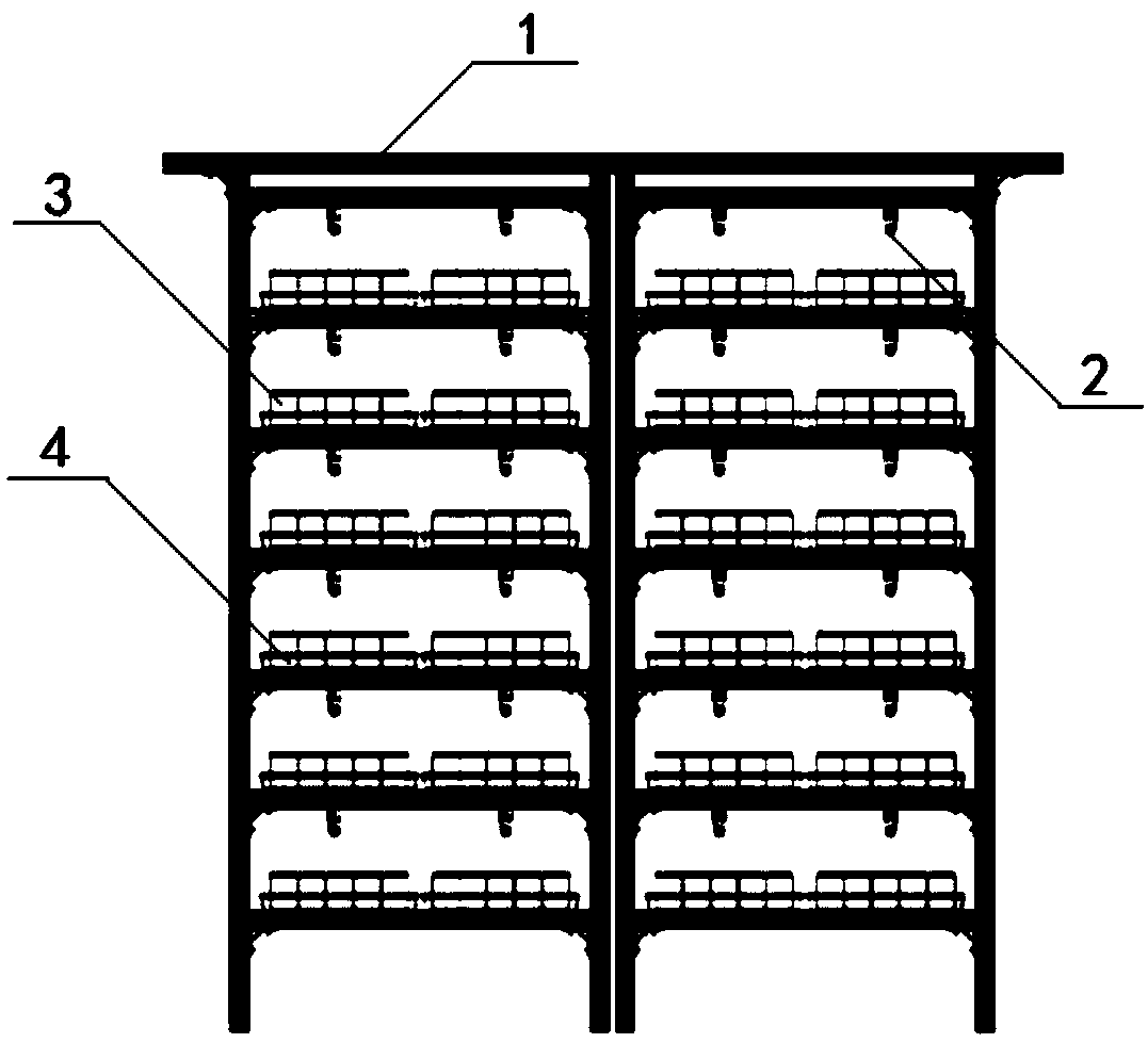 LED tissue culture bed frame for industrialization and LED tissue culture lamp tube