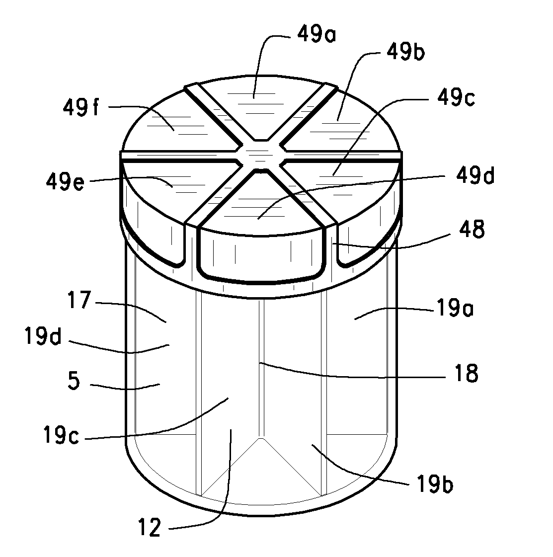 Multi-compartment membrane sealed container