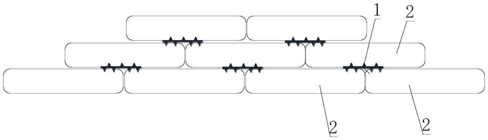 Three-dimensional drainage connecting buckle