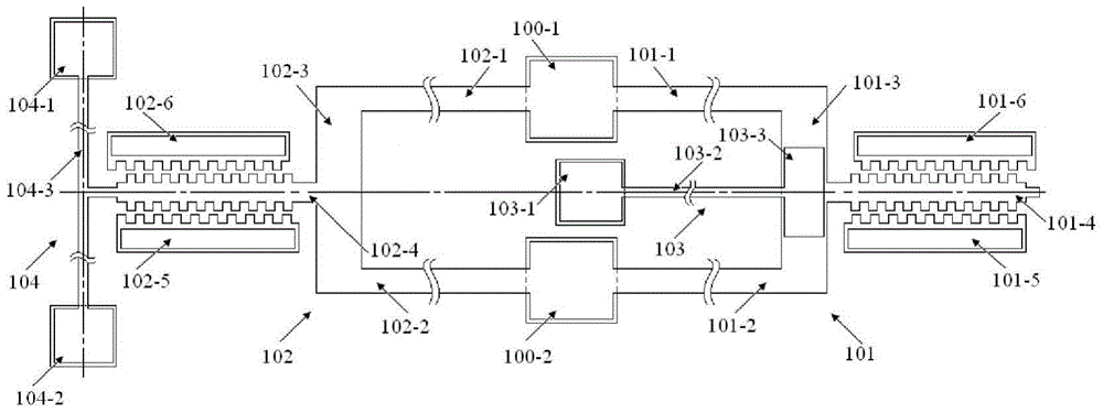 Metal thin film material Young's modulus test structure