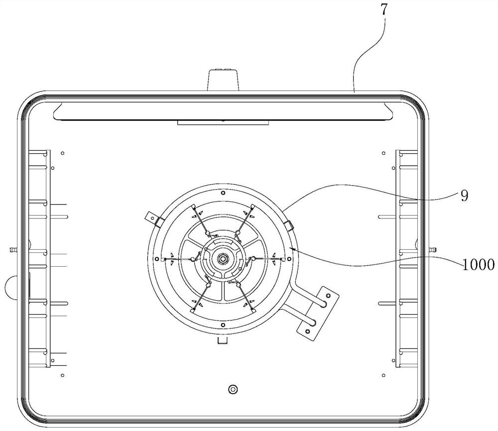 An impeller structure for cooking equipment and an oven with the structure