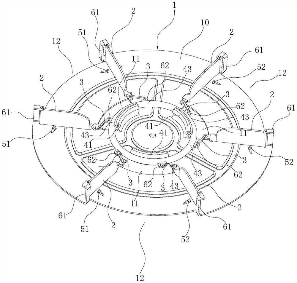 An impeller structure for cooking equipment and an oven with the structure