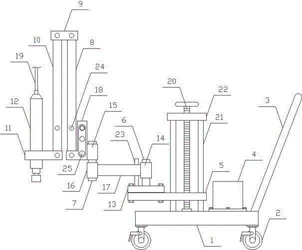 A pneumatic nut removal device