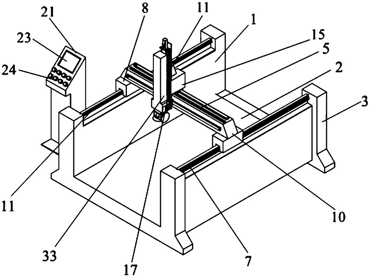 Multi-freedom-degree robot used for polishing