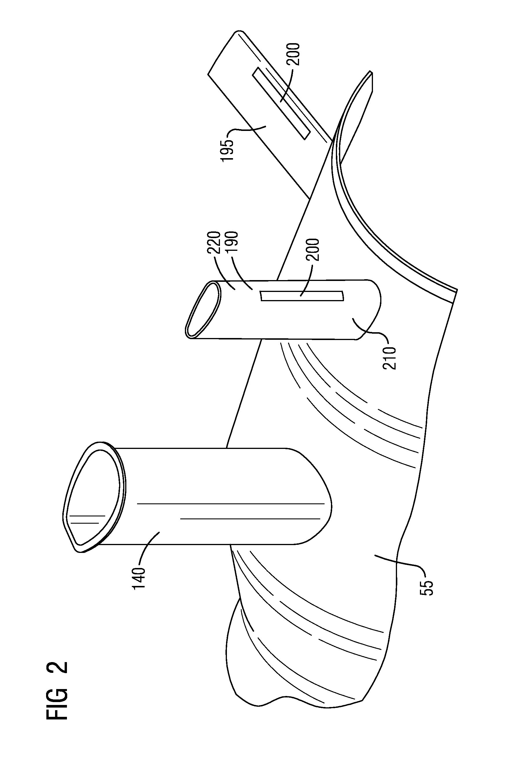 Turbine exhaust cylinder strut strip for shock induced oscillation control