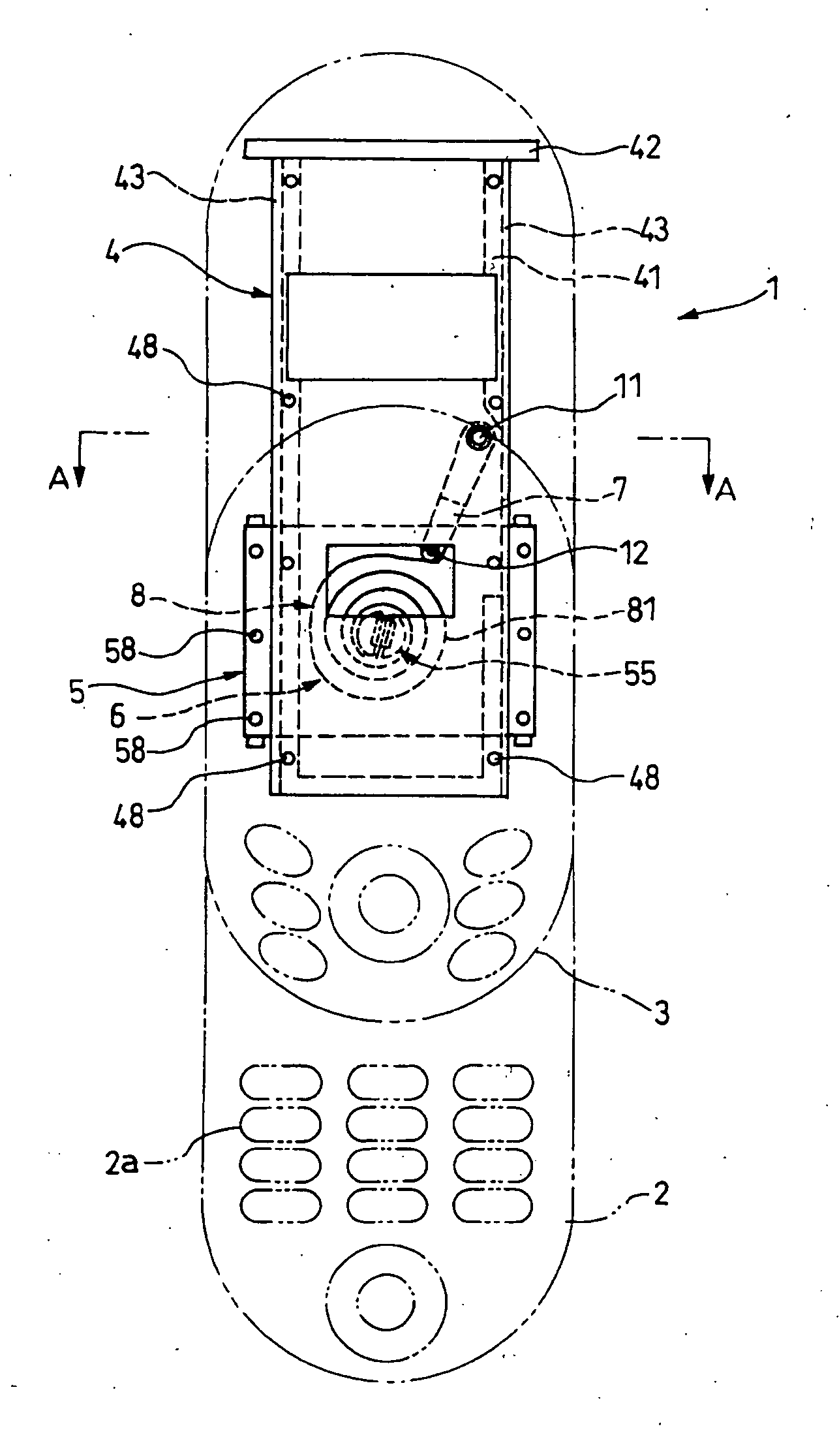 Slide mechanism of portable device and portable telephone