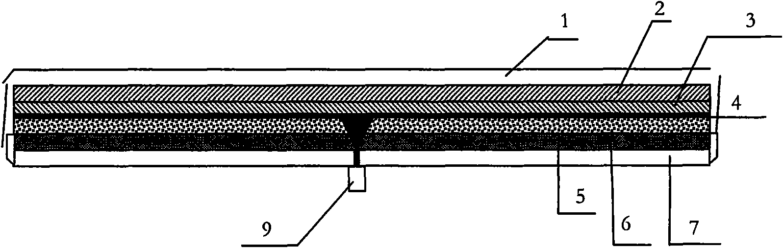 Surface-wave antenna prepared from composite materials of polystyrene foam plate and methyl methacrylate plate or polyethylene plate