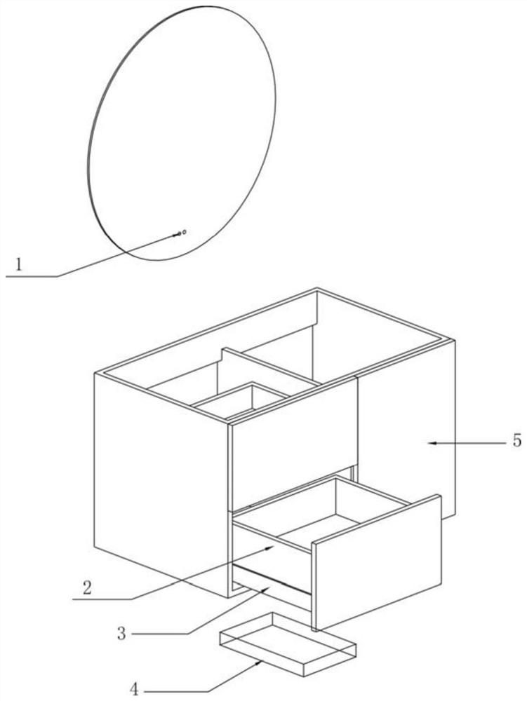 Bathroom cabinet with drying function, control system and control method