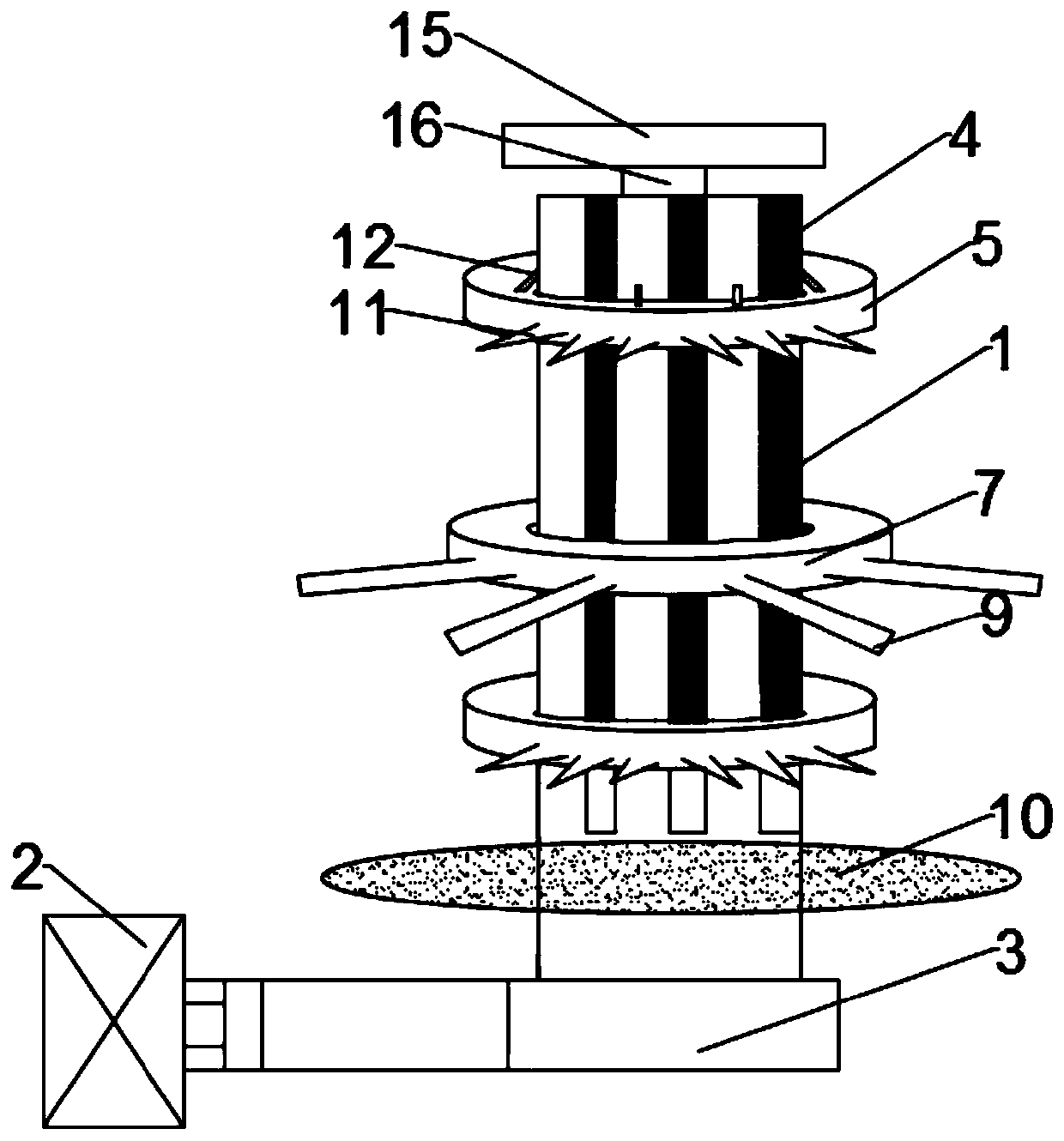 A cutter automatic adjustment device for ceramic raw material granulator