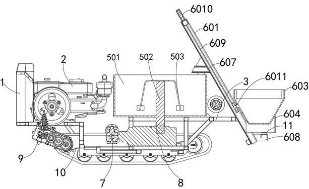 Caterpillar band self-propelled concrete mixer truck and intelligent quality monitoring system thereof