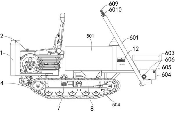 Caterpillar band self-propelled concrete mixer truck and intelligent quality monitoring system thereof