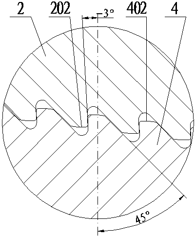 A multi-threaded quick-connect drilling water (sand) pipe