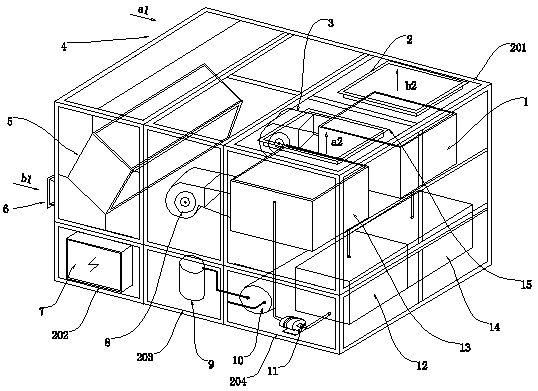 A structure of solution humidity control fresh air unit