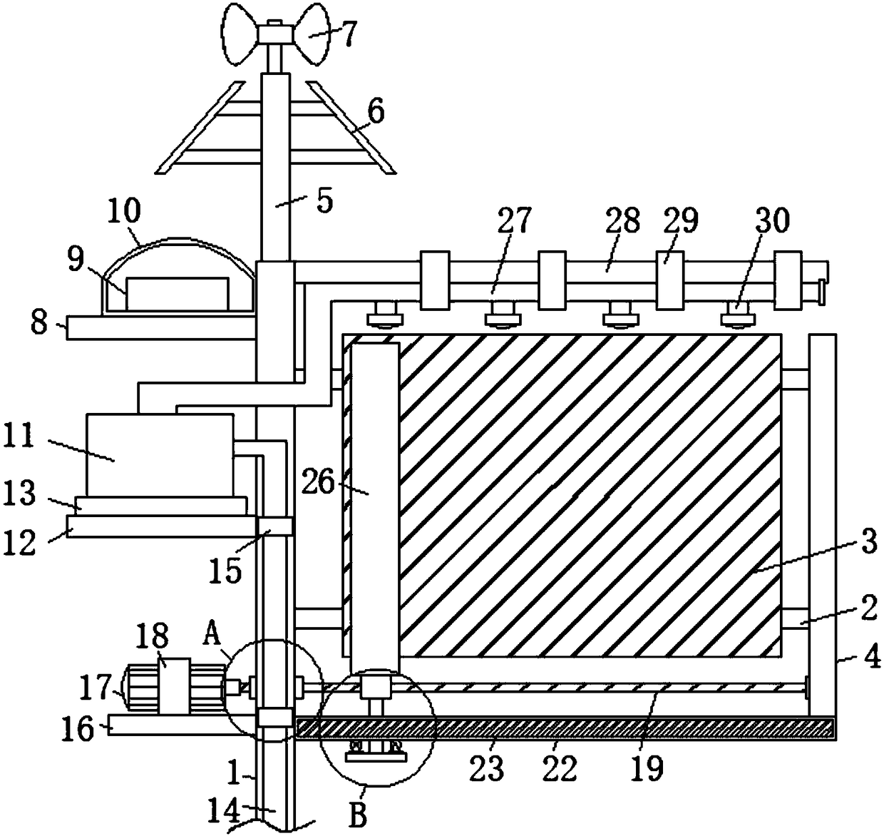 Traffic sign cleaning device for dusty regions