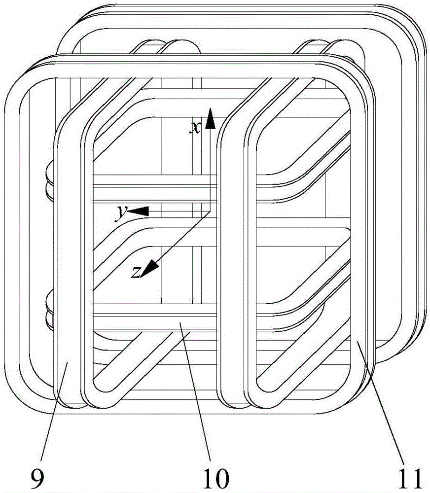 Directional wireless energy transmission method of spatial linear polarization universal alternating magnetic field