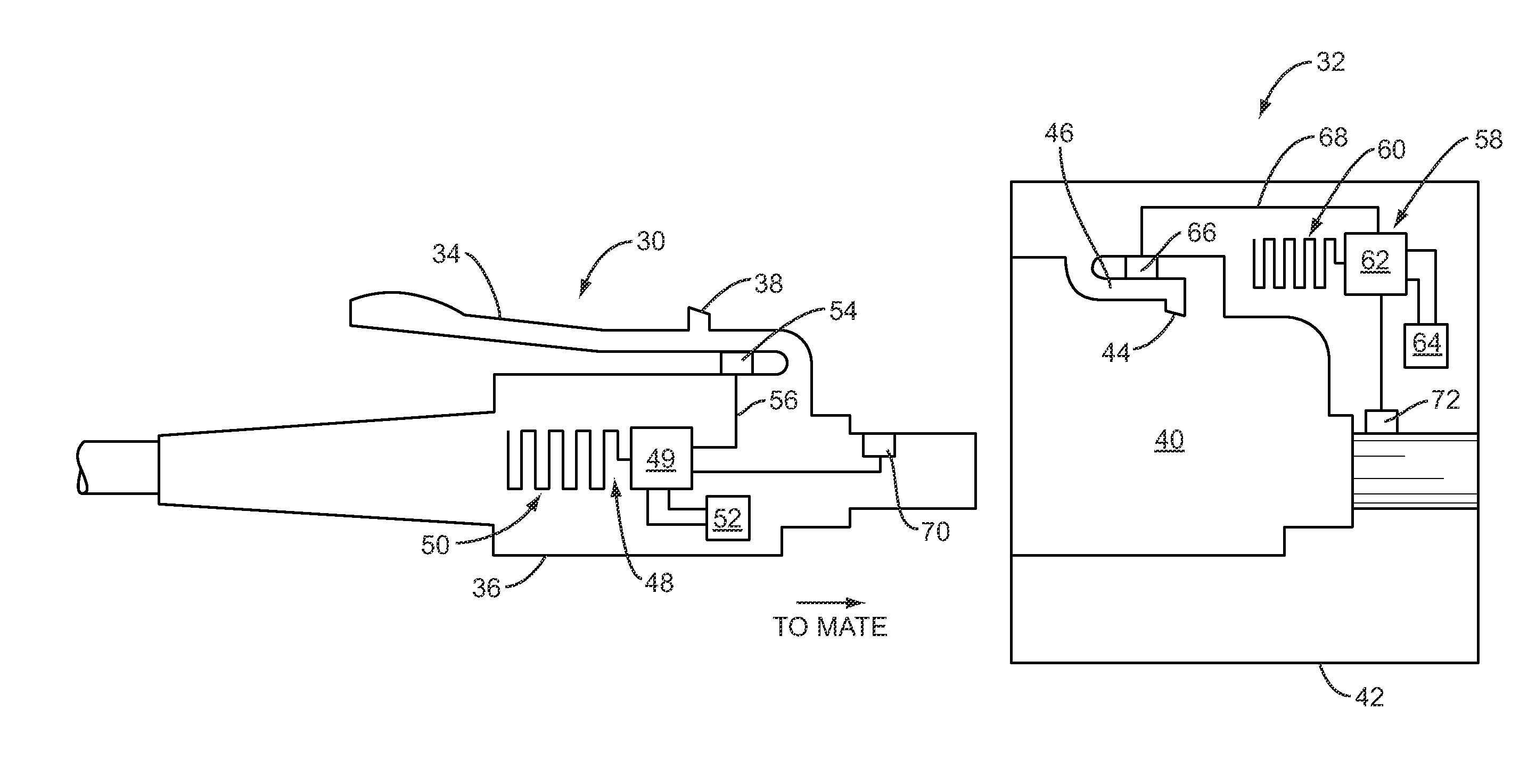 Radio frequency (RF)-enabled latches and related components, assemblies, systems, and methods