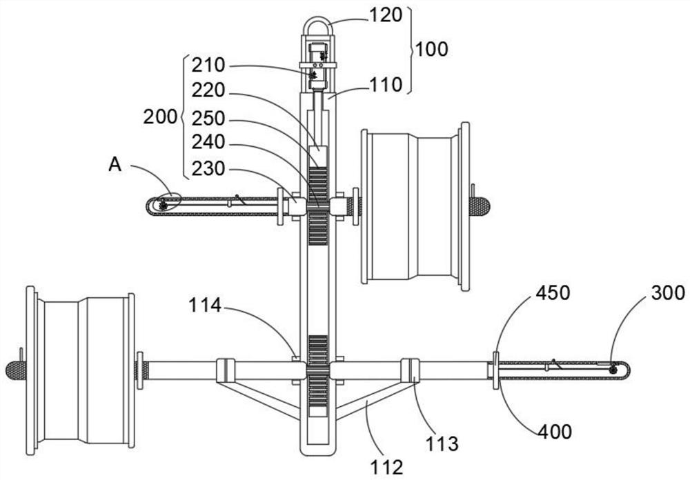 Dead-corner-free electrophoresis hanger for hub of electric vehicle