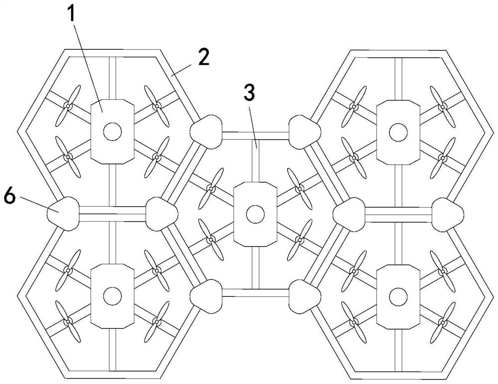 Cellular cluster multi-rotor unmanned aerial vehicle structure and control method thereof