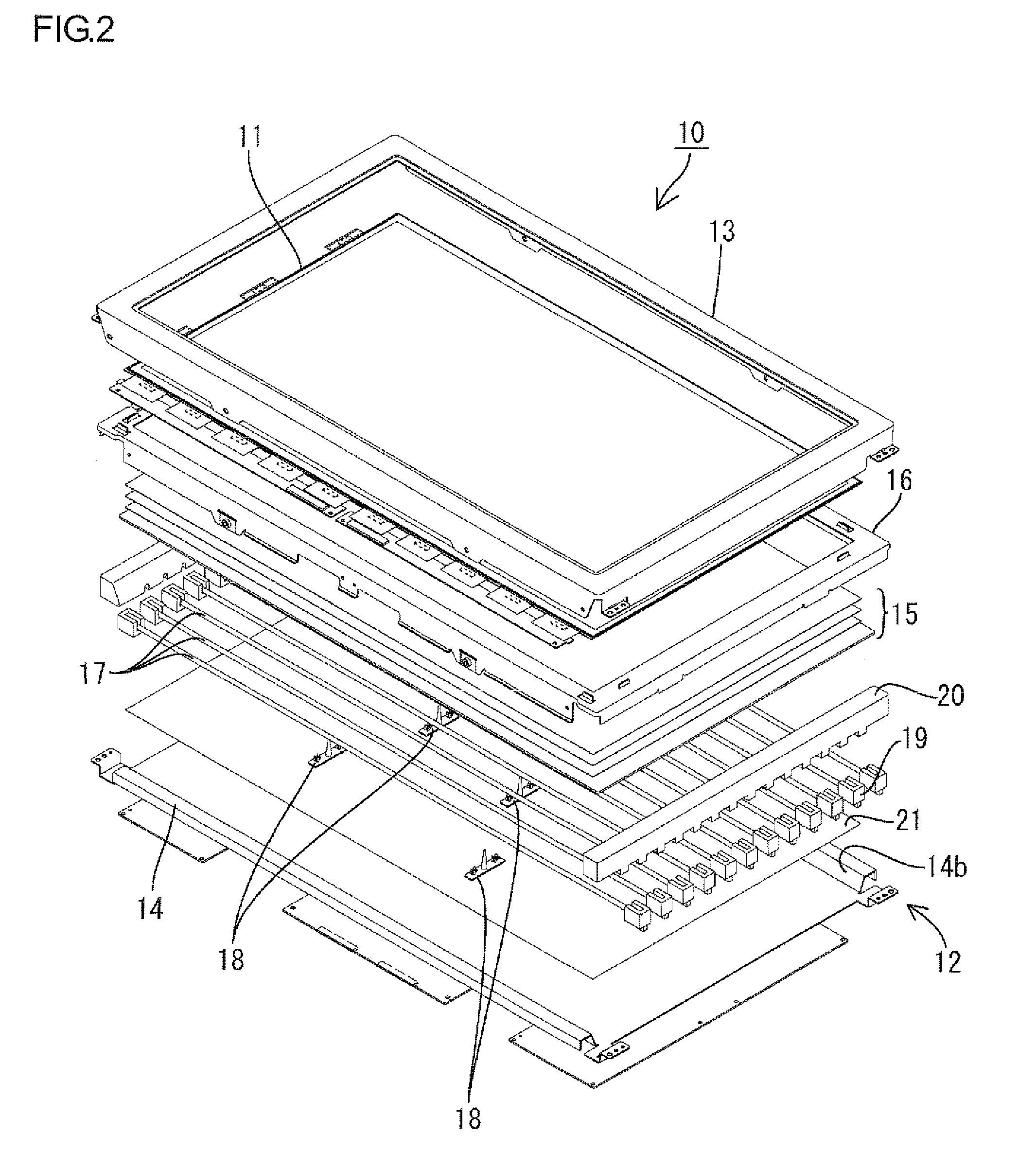 Display device and television receiver