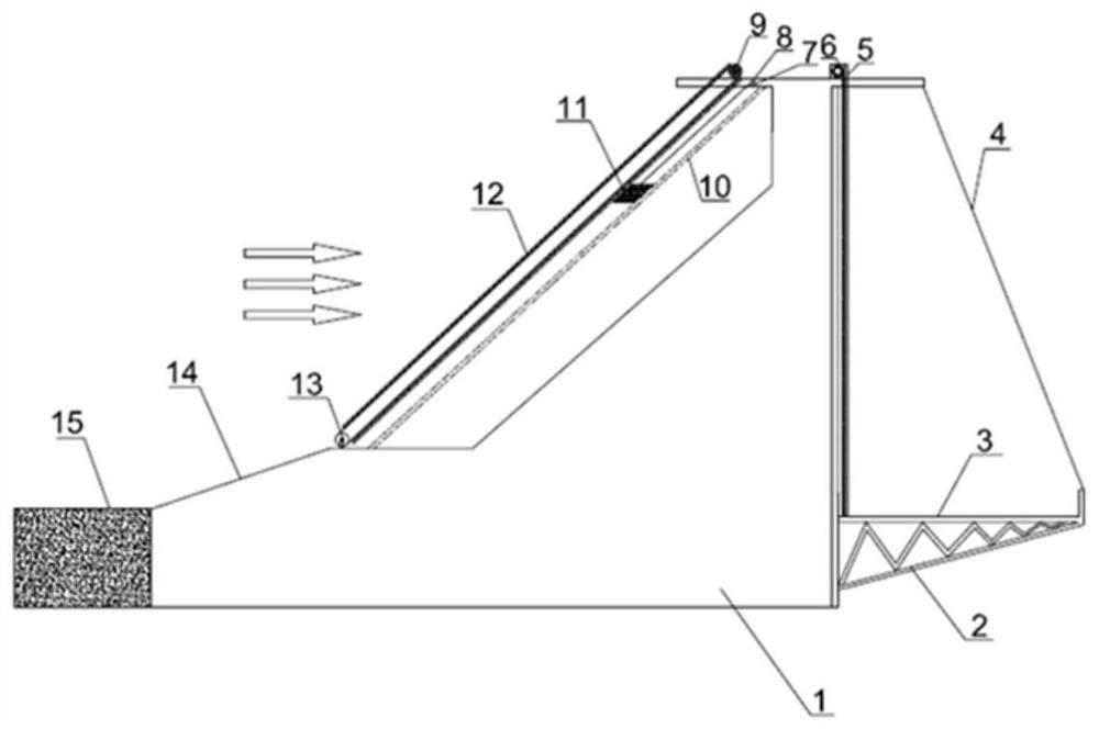 Small and medium-sized river channel floating oil filtering, intercepting and cleaning device based on dam body