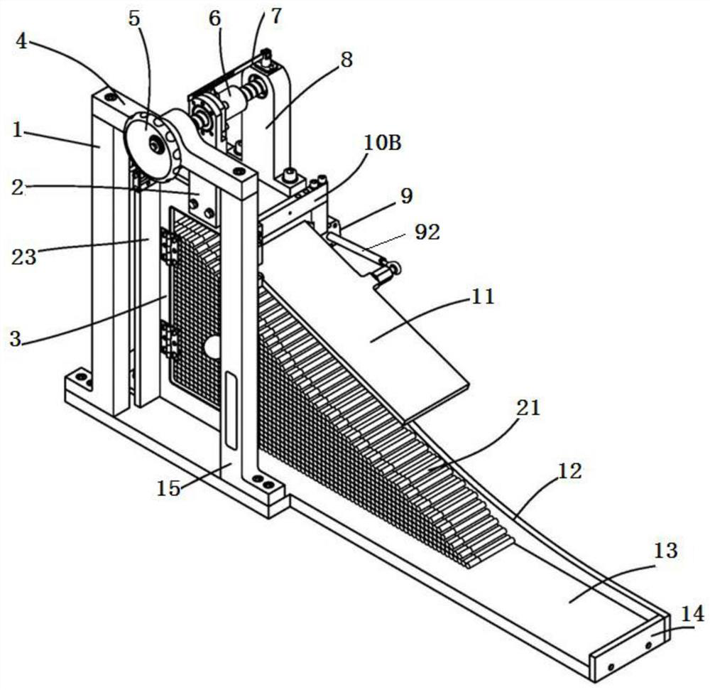 Rod-shaped material accumulation angle side wall collapse test device and method