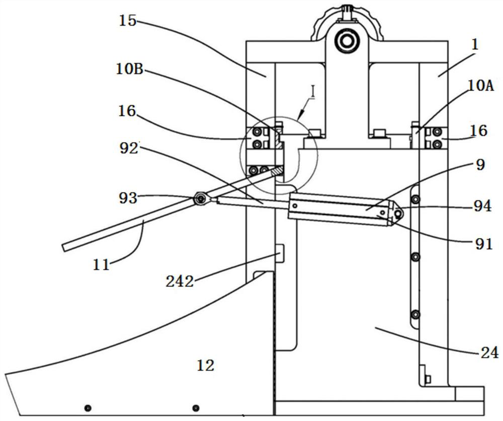 Rod-shaped material accumulation angle side wall collapse test device and method