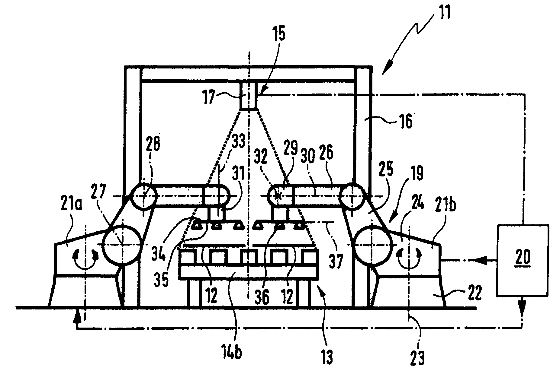 Device and method for aligning the position of plate-shaped parts