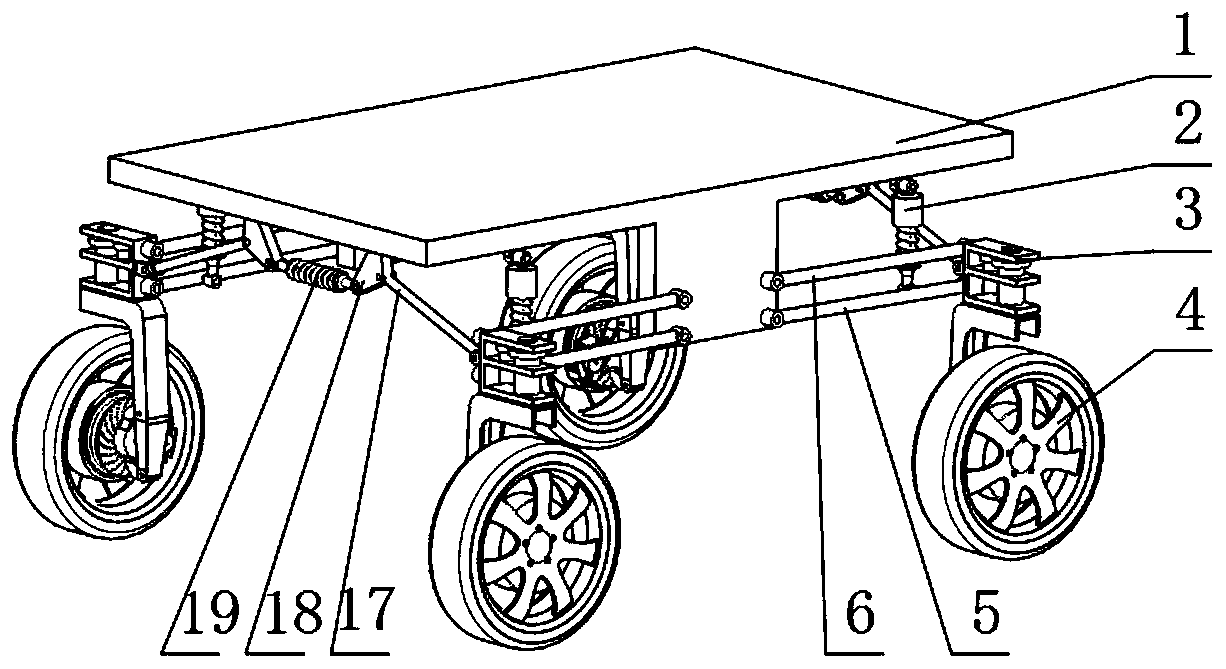 All-wheel 360-degree steering unmanned platform vehicle