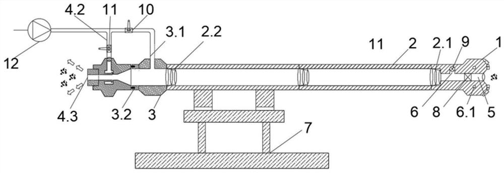 Low negative pressure injection deep hole continuous sampling system and sampling method