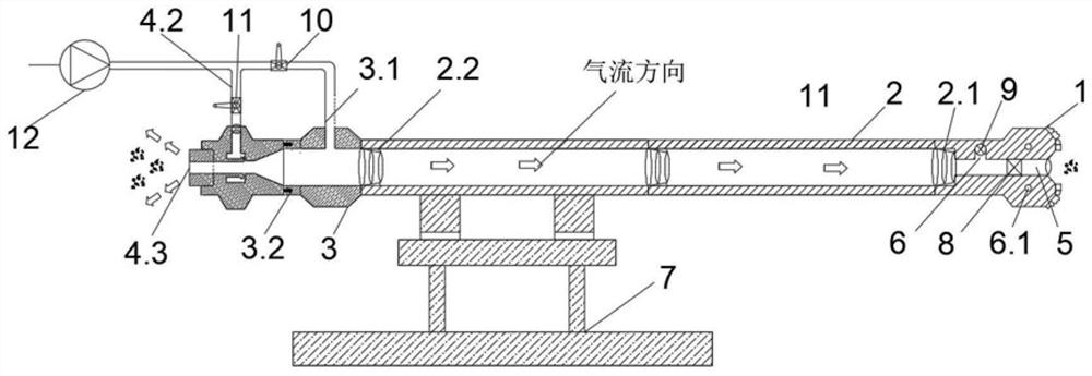 Low negative pressure injection deep hole continuous sampling system and sampling method