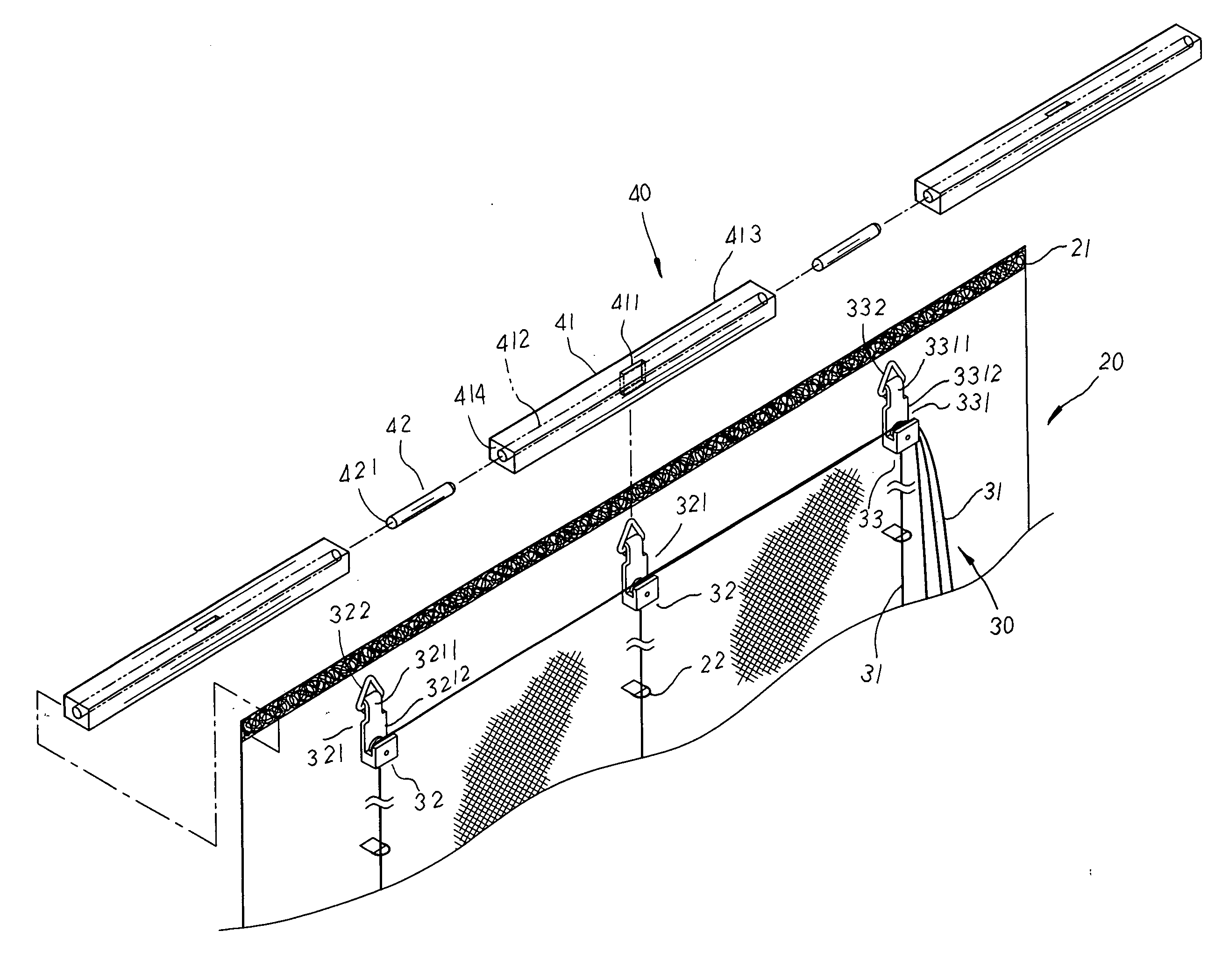 Collapsible window blinds structure