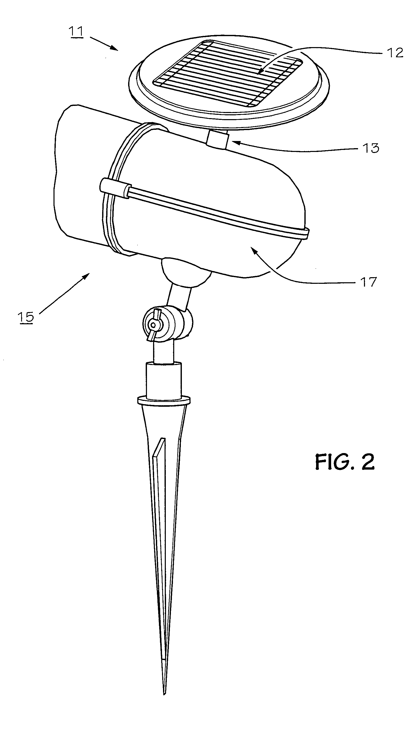 Hinged solar collector for a light